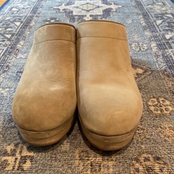 Loft taupe suede clogs; size 8M - Picture 2 of 4